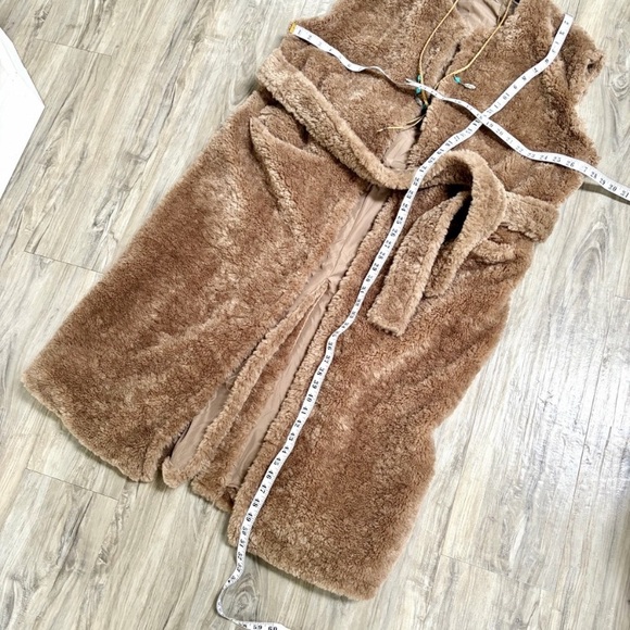 Chalet duster sleeveless TEDDY jacket w farmhouse equestrian country cabin vibe - Picture 9 of 10